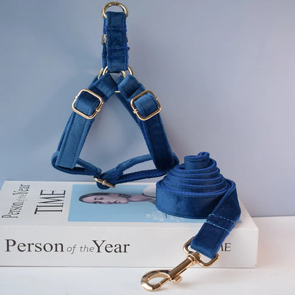 Royal Blue Dog Harness Set