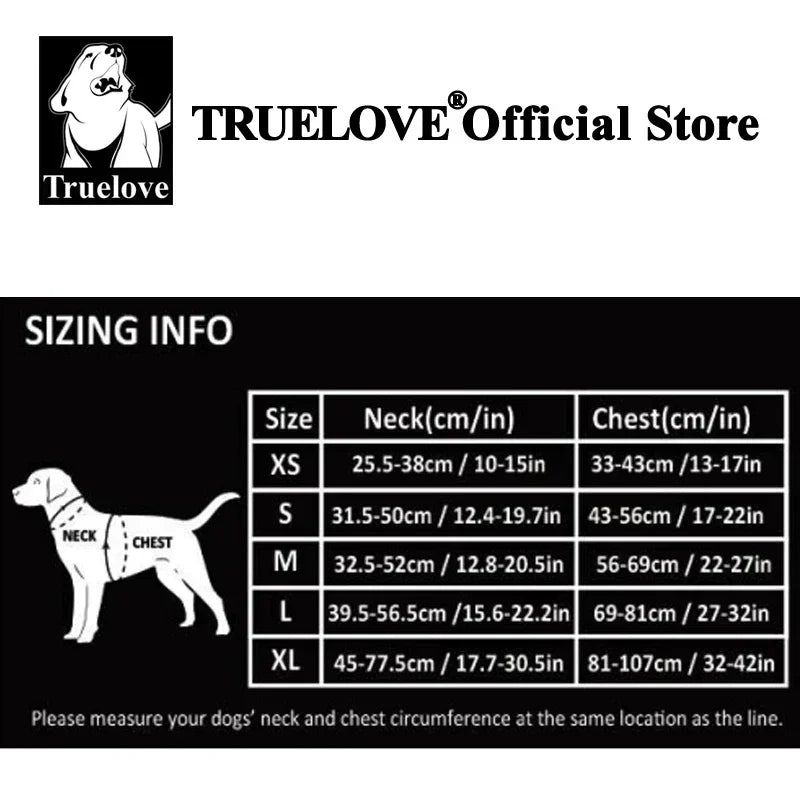 Truelove-Pet Harness with LED Light and Apple Air Tag Holder